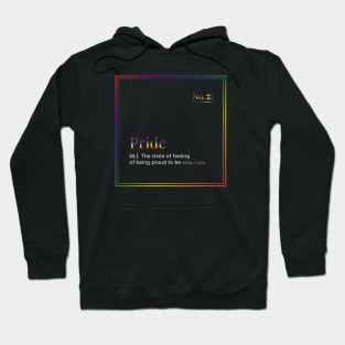 Subtle PRIDE Definition rainbow - black Hoodie